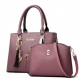 New Classical Branded 2 Piece Leather Handbag-purple