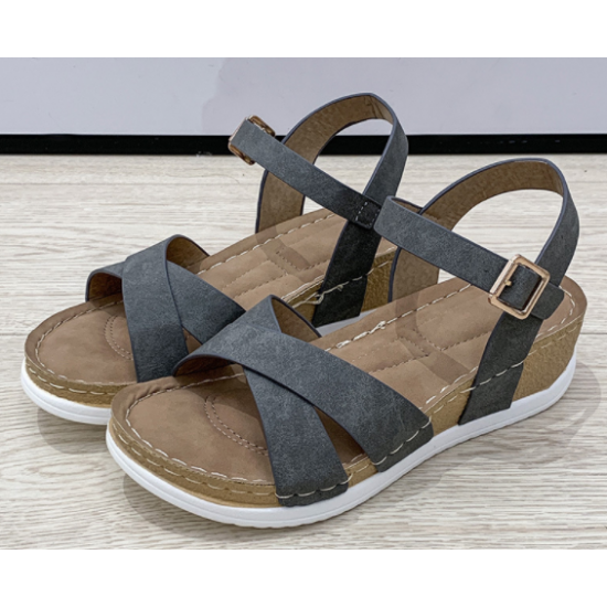 New Summer Ultra-Light Fish Mouth Women Sandals - Grey