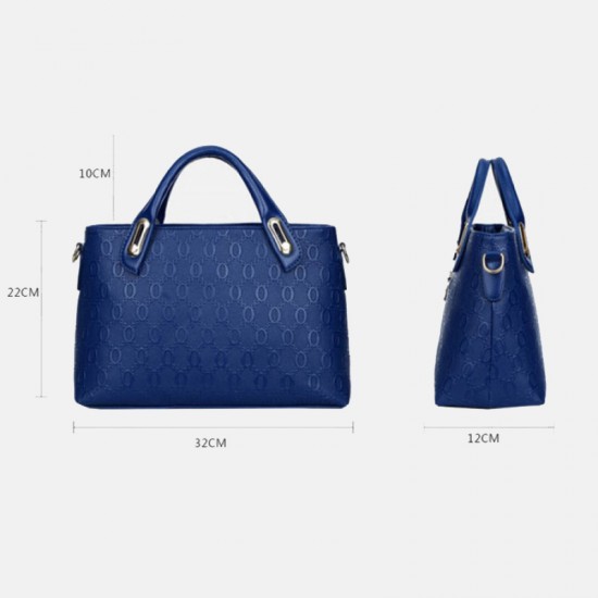 Womens Blue Color Four Piece Shoulder Hands & Key Bags Set 