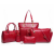 Worsely Red 6 Piece Crocodile Pattern Ladies Hand bags Set