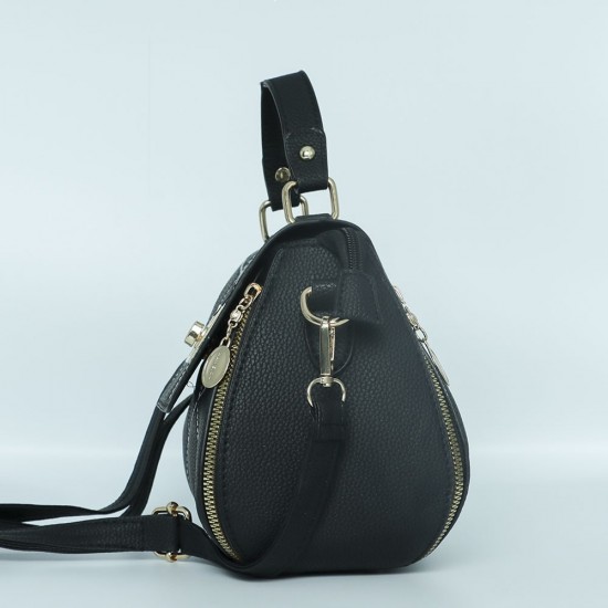 Women Fashion V Small Square Shape Black Color Handbag image