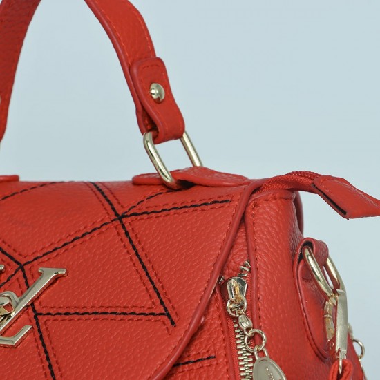 Women Fashion V Small Square Shape Red Color Handbag image