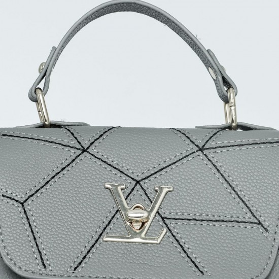 Women Fashion V Small Square Shape Grey Color Handbag image
