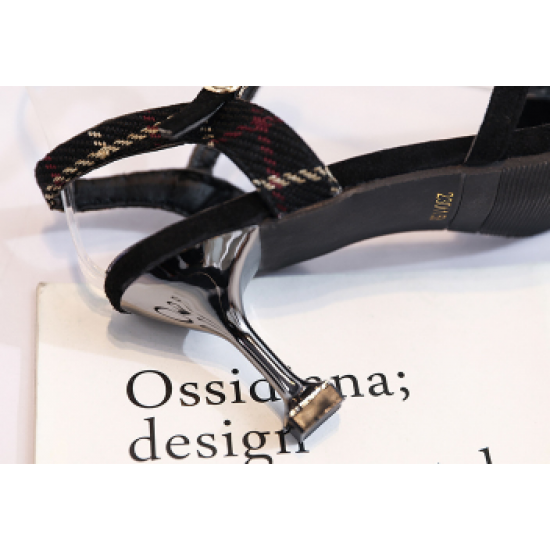 New Korean Style Stiletto Roman High Heels Sandals-Black
