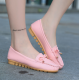 Sophisticated Pink Loafers with Durable Sole image