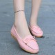 Sophisticated Pink Loafers with Durable Sole image