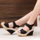 Elegant Lace Espadrille Wedges with Comfort Fit Design image