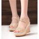 Elegant Lace Espadrille Wedges with Comfort Fit Design image