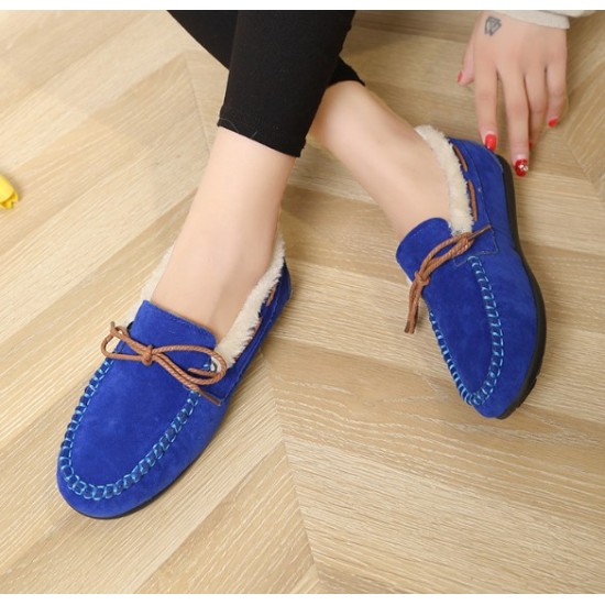 Winter New Blue Warm Shoes for Women