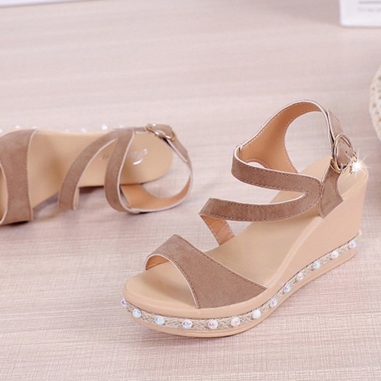 cream wedge sandals
