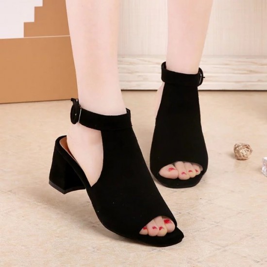 Classic Block Heel Sandals with Elegant Ankle Strap image