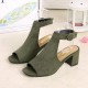 Slope Casual Ladies Green Sandals