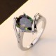 Rainbow Topaz Pear Shaped Sterling Silver Rings image