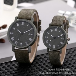 Roman Scales Simple Green Couple Watch