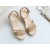 Glamorous Rhinestone Embellished T-Strap Wedge Sandals