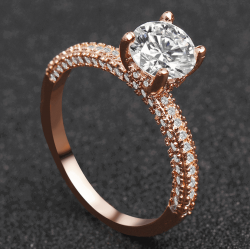 New Round Micro Diamonds Women Gold Rings New Round Micro Diamonds Women Gold Rings