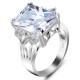 New Luxury Style White Color Radiant Silver Party Ring image