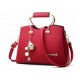 Plain Leather Red Shoulder Handbag