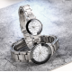 Couples Stylish Diamond Line White Dial Watch image