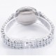 Woman Crystal Diamond Decorated Silver Bracelet Watch image