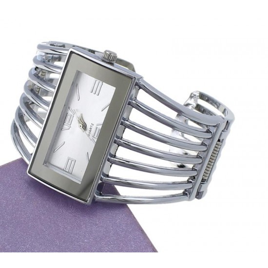 Woman Luxury Hollow Fashion Silver Color Bracelet Watch image