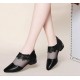 Buy Elegant Black Lace Ankle Flats with Chic Pointed Toe Design image