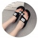New Fashion Thick bottom Flip flop Slippers-Black