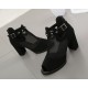 New Thick Heel Fish Mouth European Fashion Sandals-Black
