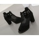 Elegant Black Mesh Heels with Celestial Charms image