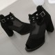 Elegant Black Mesh Heels with Celestial Charms image