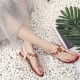 Colorful Gemstone Adorned White Sandals for Sunny Day Outfits image