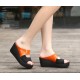 Women Latest Fashion Elegant Style Wedge Sandals-Orange