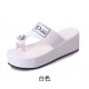 New Fashion Thick bottom Flip flop Slippers-White