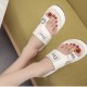 New Fashion Thick bottom Flip flop Slippers-White