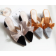 Elegance Reimagined Black Slingback Heels with Bold Cream Bow image