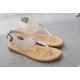 Neutral Tone Comfort Cream Sandals with Elegant Ankle Straps image