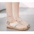 New Roman Style Flip Flops Wild Smaet Girl Sandals-Cream