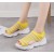 Trendy Athletic Inspired Strappy Yellow Sandals with Chunky Rubber Soles