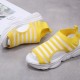 Trendy Athletic Inspired Strappy Yellow Sandals with Chunky Rubber Soles image