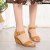 Bold Crimson Open Toe Brown Sandals with Buckle Closure