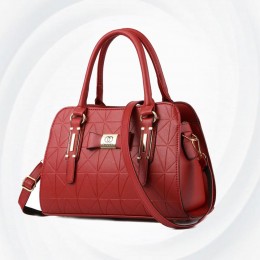 New European Woman Large Shoulder Bag- Maroon