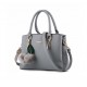 New Lychee Pattren Fashion Simple Shoulder Bag-Grey image
