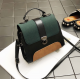 PU Leather Messenger Shoulder Bag-Green image