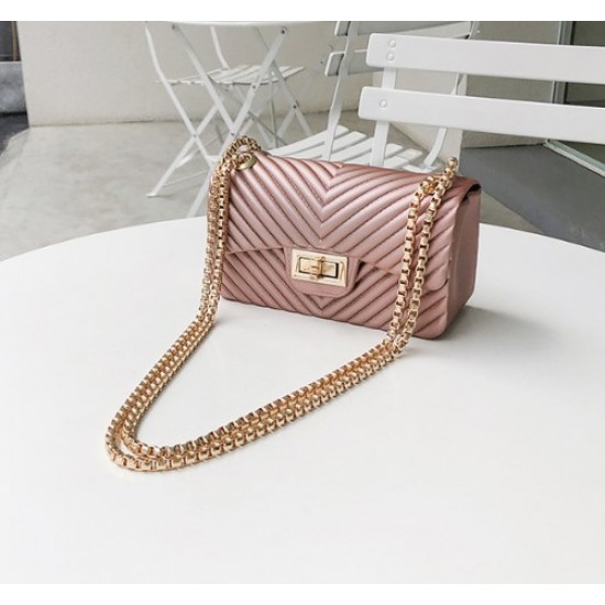 New Matte Word Pink Color Shoulder Messenger Bag image