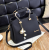Plain Leather Black Shoulder Handbag