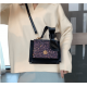 New Product PU Sequined Female Bag Fashion-Black