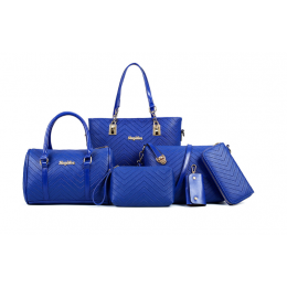 NEW SNAKE PATTERN SIX-PIECE PORTABLE BAG SET-Grey