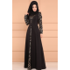 Elegant Arabic Style Long Sleeve maxi Abaya-Black
