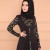 Elegant Arabic Style Long Sleeve maxi Abaya-Black