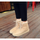 Begie Stylish Suede Winter Ankle Boots with Warm Plush Interior image